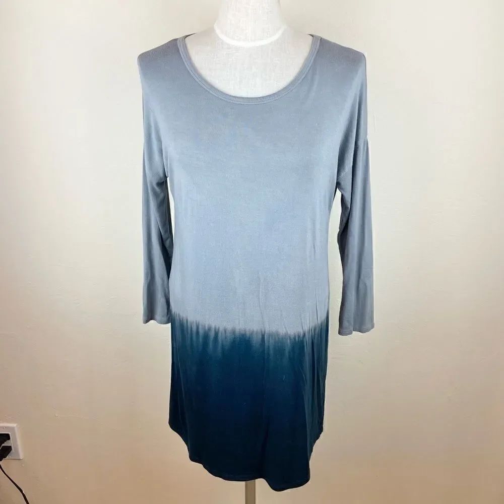 Anthropologie t.la Tie Dye Colorblock Cozy Mini Dress